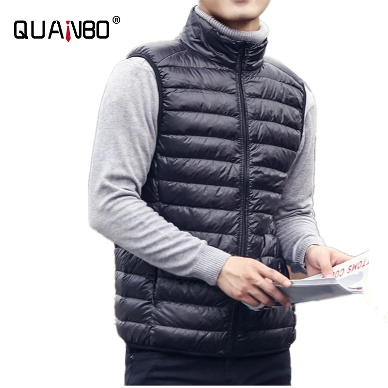 

Men's Sleeveless Puffer Jackets Fashion Brand Men Down Vest Coats New Winter Casual Lightweight Down Duck Vest Coats Male