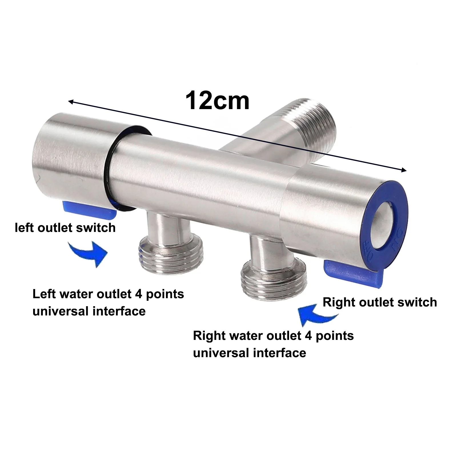 

Bathroom Faucet Stainless Steel Cold Hot Water Washing Machine Faucet Triangle Valve Mop Pool Double Handle Dual Control Taps