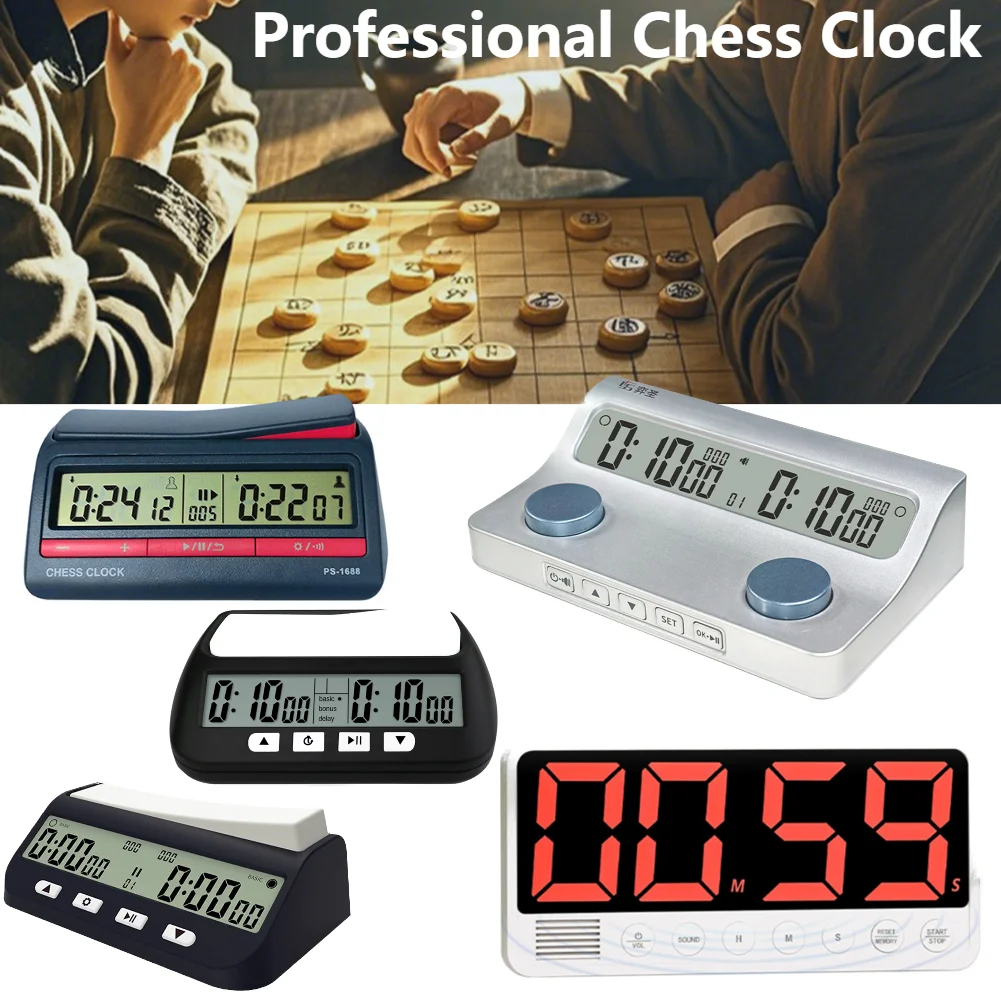 Chess Timer Digital Multi-Function Portable Battery Powered Game For Lovers
