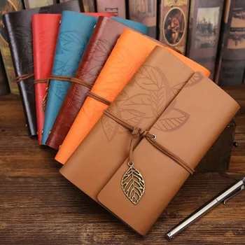 Retro Notebook Diary Notepad Literature PU Leather Note Book Stationery 1