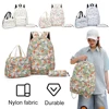 3Pcs Floral Backpack Set Teenagers Book Bag with Lunch Bag & Pen Case School Bookbag Set Large Capacity Travel Daypack 1