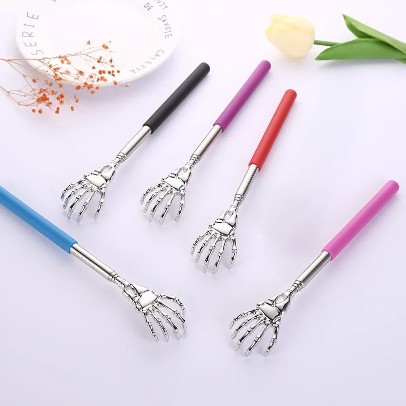 1PC Stainless steel telescopic itching and scratching massager itching and scratching tool scratching massager