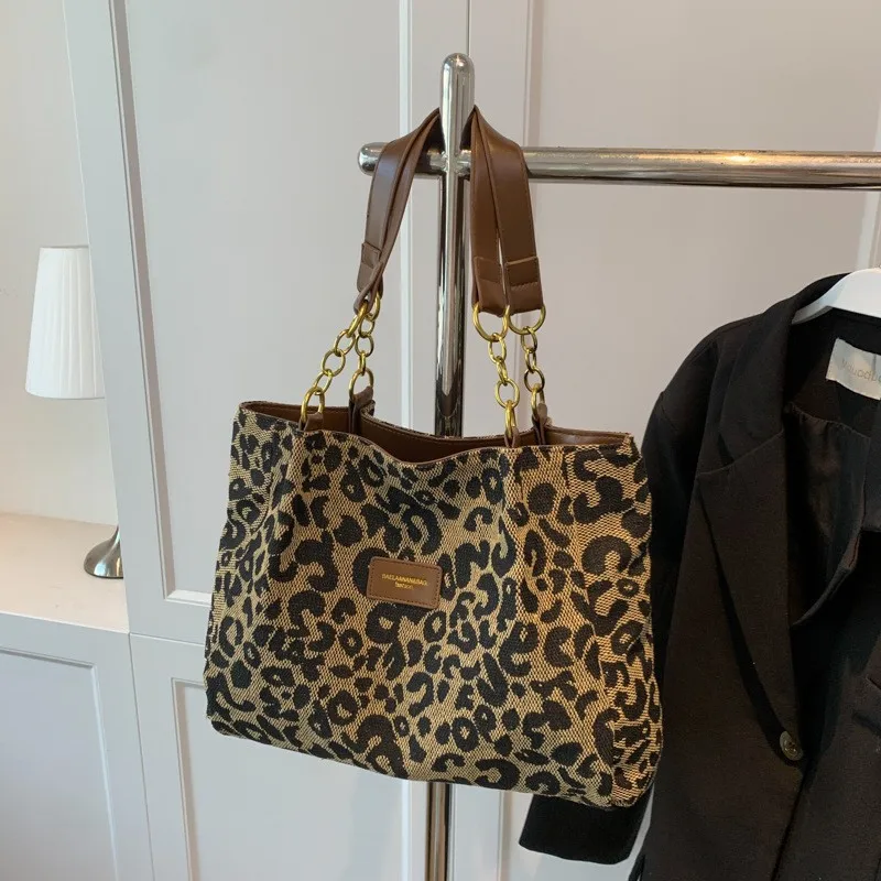 Best Selling Women's Bag, Retro Leopard Print Single Armpit Shoulder Bag, Large Capacity Tote Bag, Daily Handbag Women Shopping