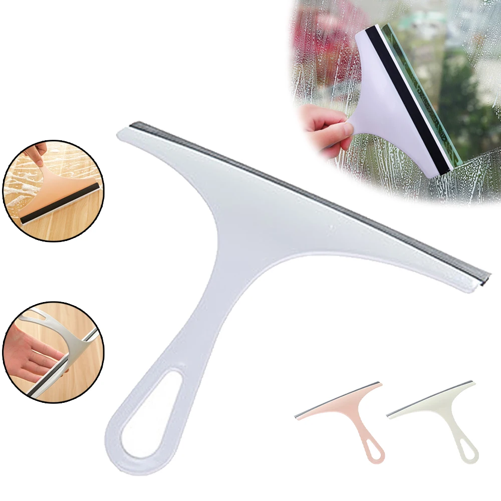 Household Cleaning Bathroom Mirror Cleaner Silicone Blade Holder Hook Car Glass Shower Squeegee Window Glass Wiper Scraper glass window scraper,window cleaning squeegee,glass scraper,cleaning squeegee,window cleaner,window cleaning tool,shower squeegee,cleaning scraper,scraper cleaner,scraper tool,car glass cleaner