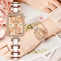 LIGE New Hot Brand Stainless Steel Strap Watch Women Luxury Gift Quartz Wristwatch Student Fashion Simple Square Quartz Watches 1
