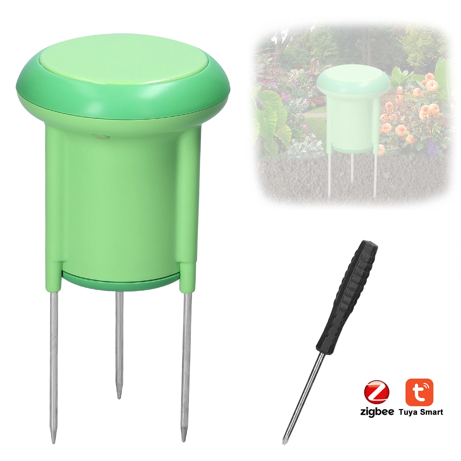 Tuya ZigBee Soil Tester Temperature Humidity Sensor Tuya APP Control Support View History Device Sharing Use with Gateways soil tester