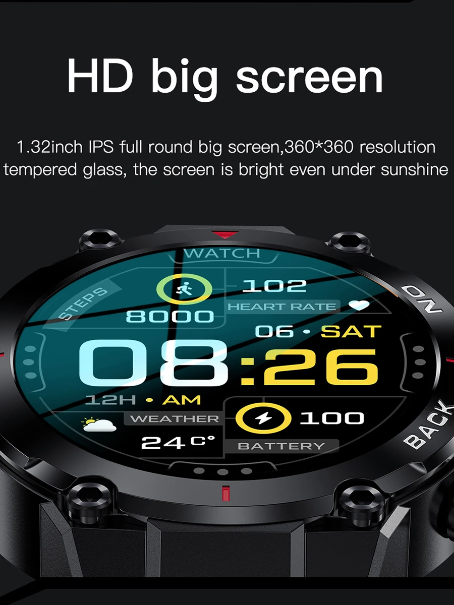 LEMFO  LEM-K37 GPS Ʈ ġ, ߿  Ʈġ, IP68 , 480Mah 40  , 360*360 HD ȭ, T-REX 2