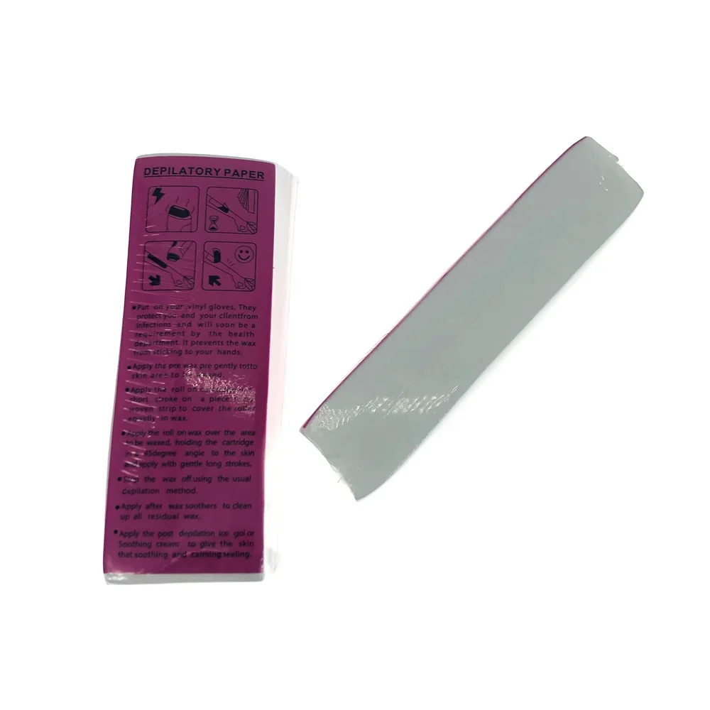 100pcs Removal Nonwoven Body Cloth Hair Remove Wax Paper Rolls High Quality Hair Removal Epilator Wax Strip Paper Roll 6