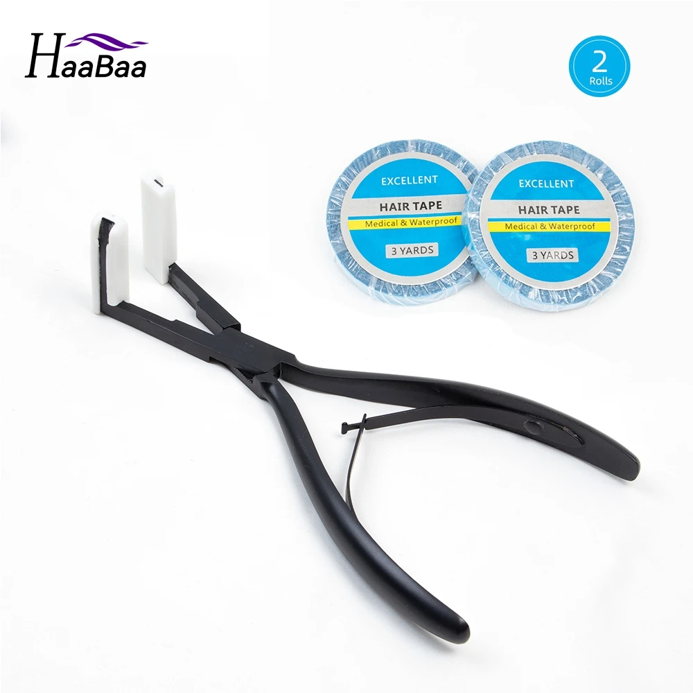 

Professional Tape in Hair Extensions Plier Stainless Steel Weft Extensions Tape Sealing Clamp Pliers Tools with Tape Rolls