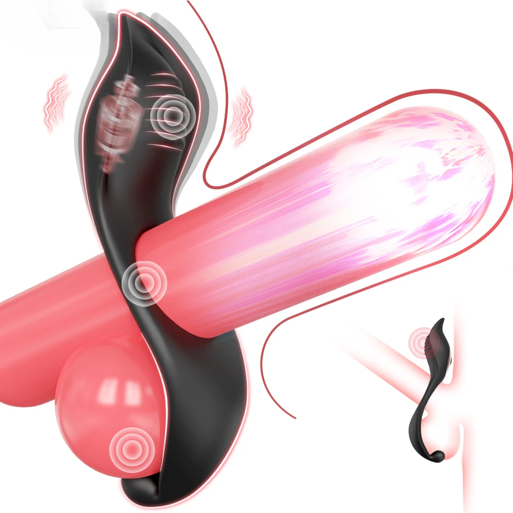 Vibrating Cock Ring Penis Ring for Men Ejaculation Delay Penis Glans Vibrator Clit Stimulator Adult Goods Sex Toy for Couples 1