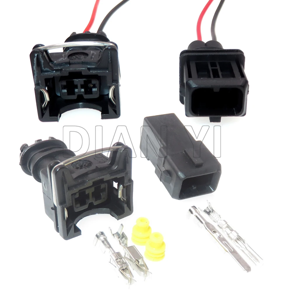 

1 Set 2 Way Starter 106462-1 827551-3 828657-3 Automobile Fuel Injector Cable Harness Socket Auto Modification Connector Parts