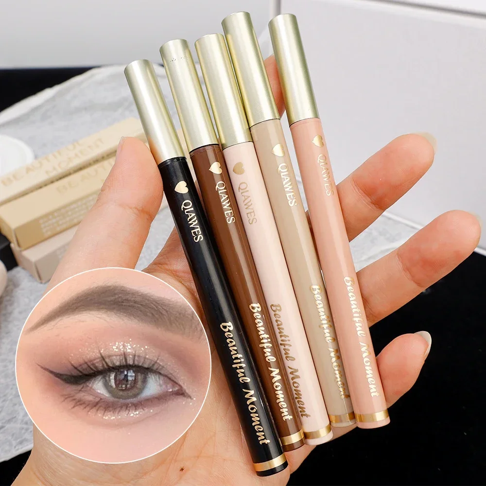 Wasserdichter matt brauner flüssiger Eyeliner Bleistift schnell trocknend nicht blühen glatte Augen Liner langlebige untere Wimpern stifte Kosmetik