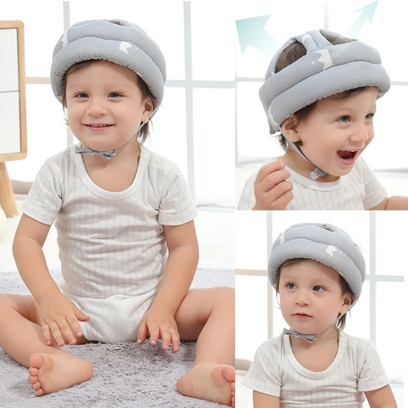 Joli casque sécurité pour bébé, Protection tête, couvre-chef réglable, coussin Anti-chute, pour enfants, apprendre à