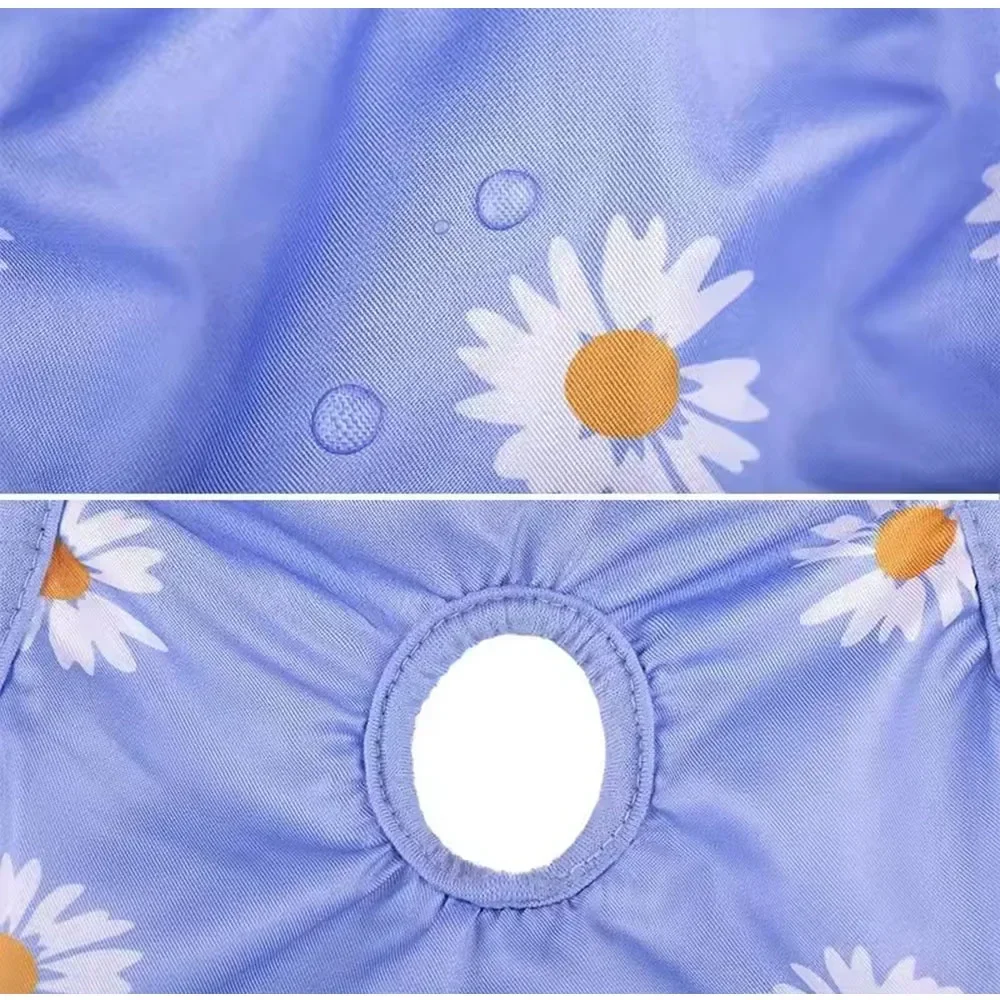 Female Dogs Short Pants Flower Printed Dog Diapers Cotton Fabric Sanitary Physiological Pants Washable Pet Underwear Trousers dog diapers pet diapers dog nappies