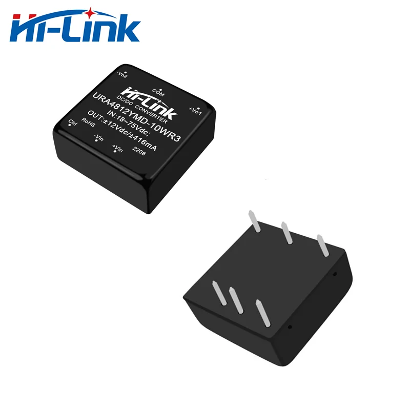 Hi-Link In stock DC-DC Isolated 48V to &plusmn;12V &plusmn;416mA 10W Dual Output Converter URA4812YMD-10WR3 Step Down Switching Power Supply