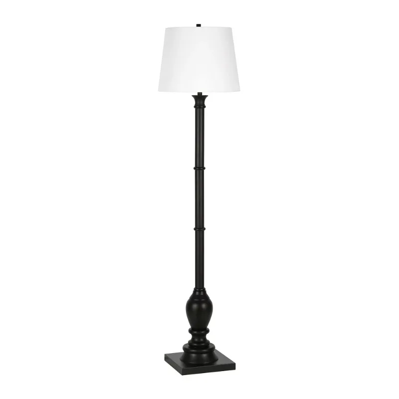 

Farmhouse 68 in 1-Light Floor Lamps with Shade included, Black