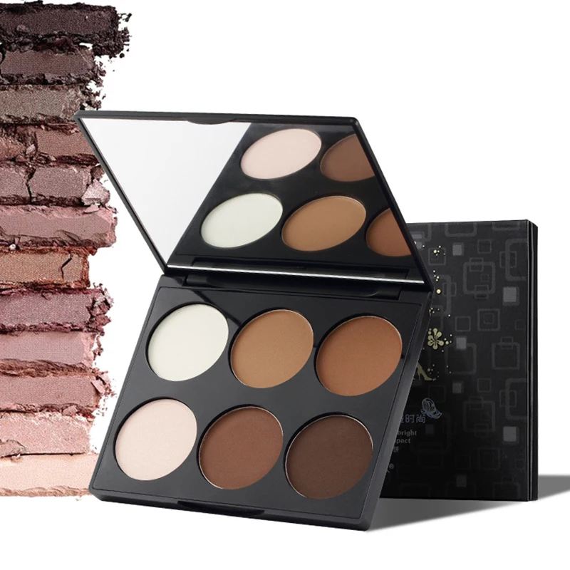 6 Colors Highlighter Contour Palette Makeup 3d Bronzer Matte Contour Palette Face Bronzer