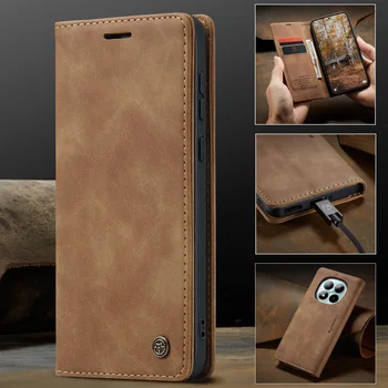 Business Magnetic Flip Leather Case For Xiaomi Redmi Note 15 14 13 12 Pro Plus 15C 14C 13C 12C Book Card Solt Wallet Stand Cover 1