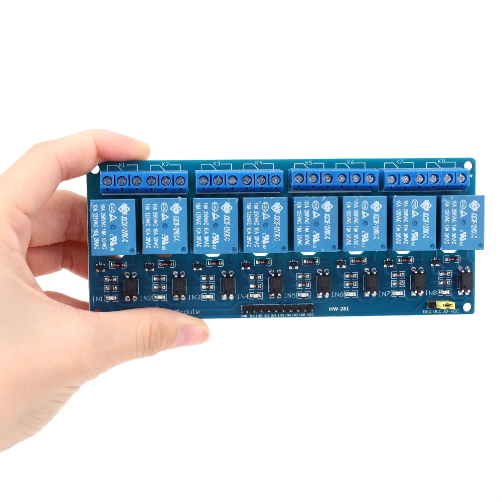5V 12V 24V Relay Board Support High Or Low Level Trigger Relay Switch Module with Optocoupler Isolation Electronic Components