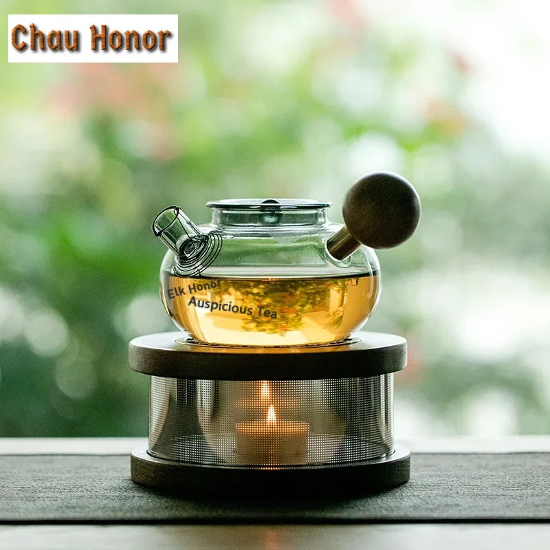 Walnut Warmer Tea Stove Samovar Candle Camping Portable Tea Stove Travel Outdoorflat Catering Tea Heater Kitchen Accessories