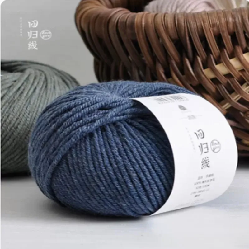 50g 100% Merino Wool Yarn Hand Knitting Baby Soft Thick Yarn for Knitting Threads Hand Knit Scarves Socks Cashmere Yarn Worsted 4