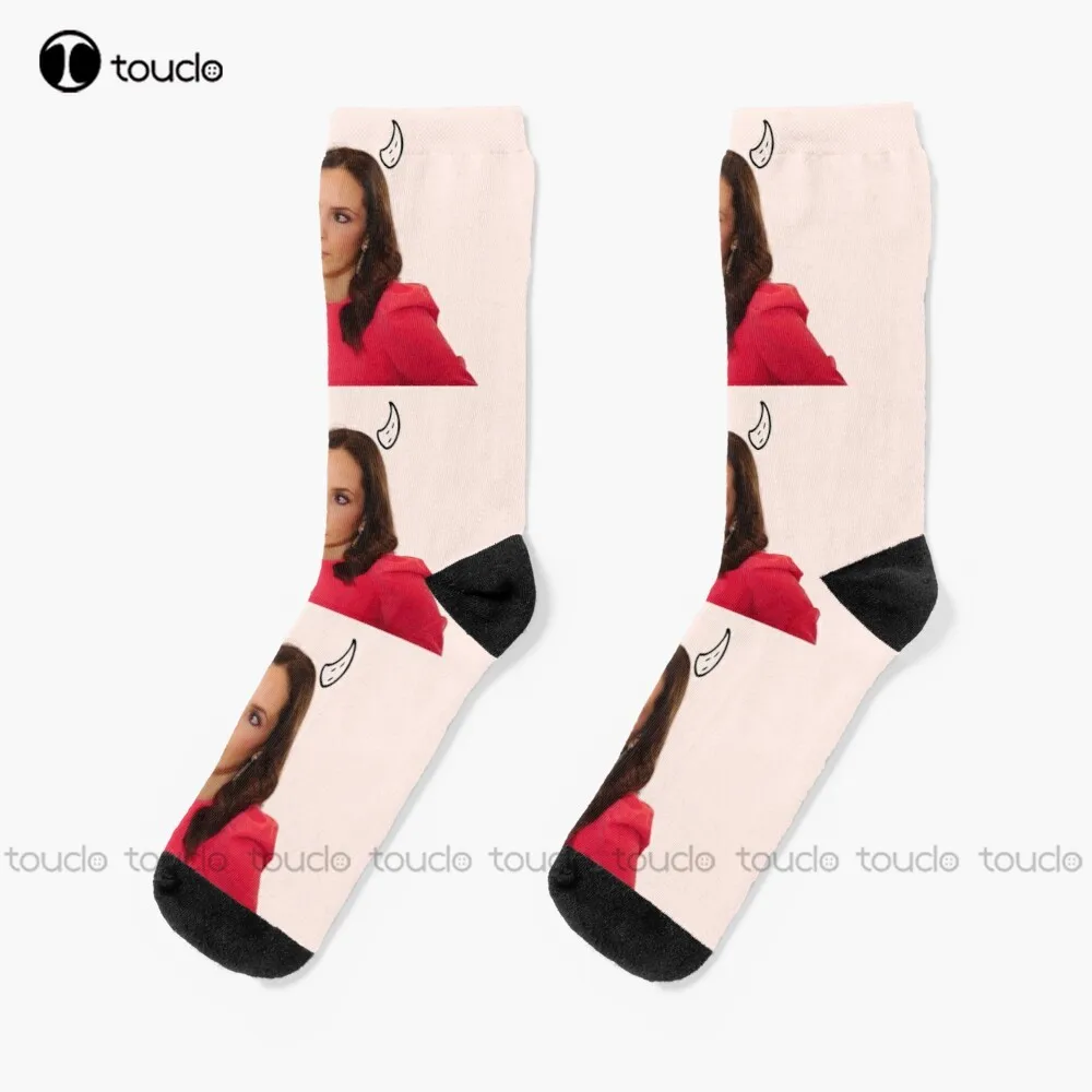 

Davina Selling Sunset Devil Horns Socks Black Socks Women Unisex Adult Teen Youth Socks Custom Gift 360° Digital Print Women Men