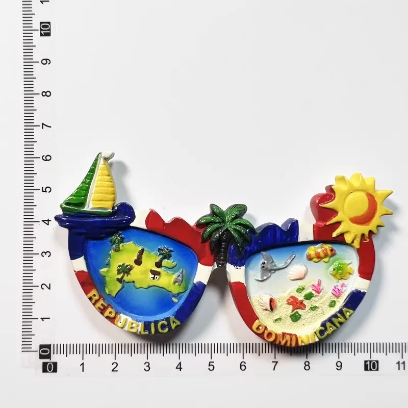 Wedare Punta Cana Dominicana Calamita 3D per frigorifero, souvenir da viaggio, adesivo da viaggio, magnete dominicano, decorazione per la casa, collezione cinese