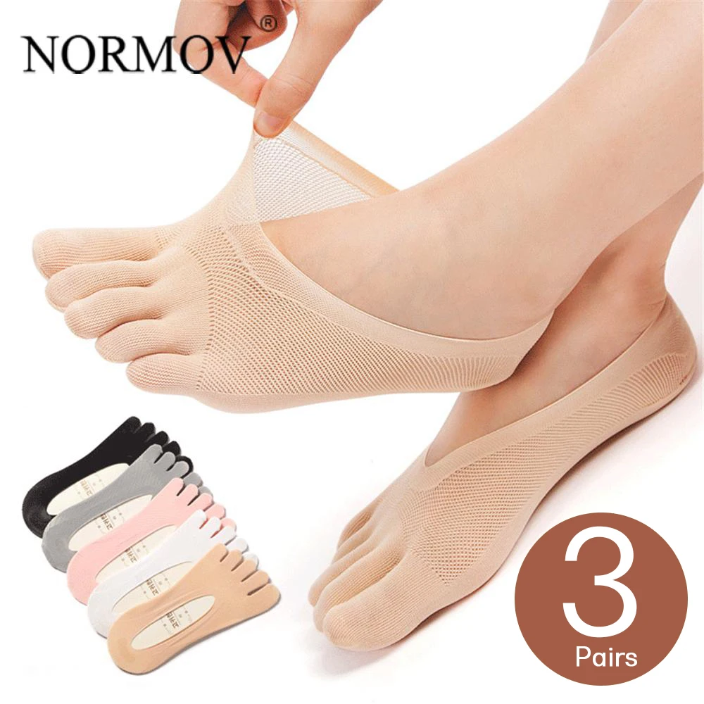 

3 пары, женские летние носки с пятью пальцами