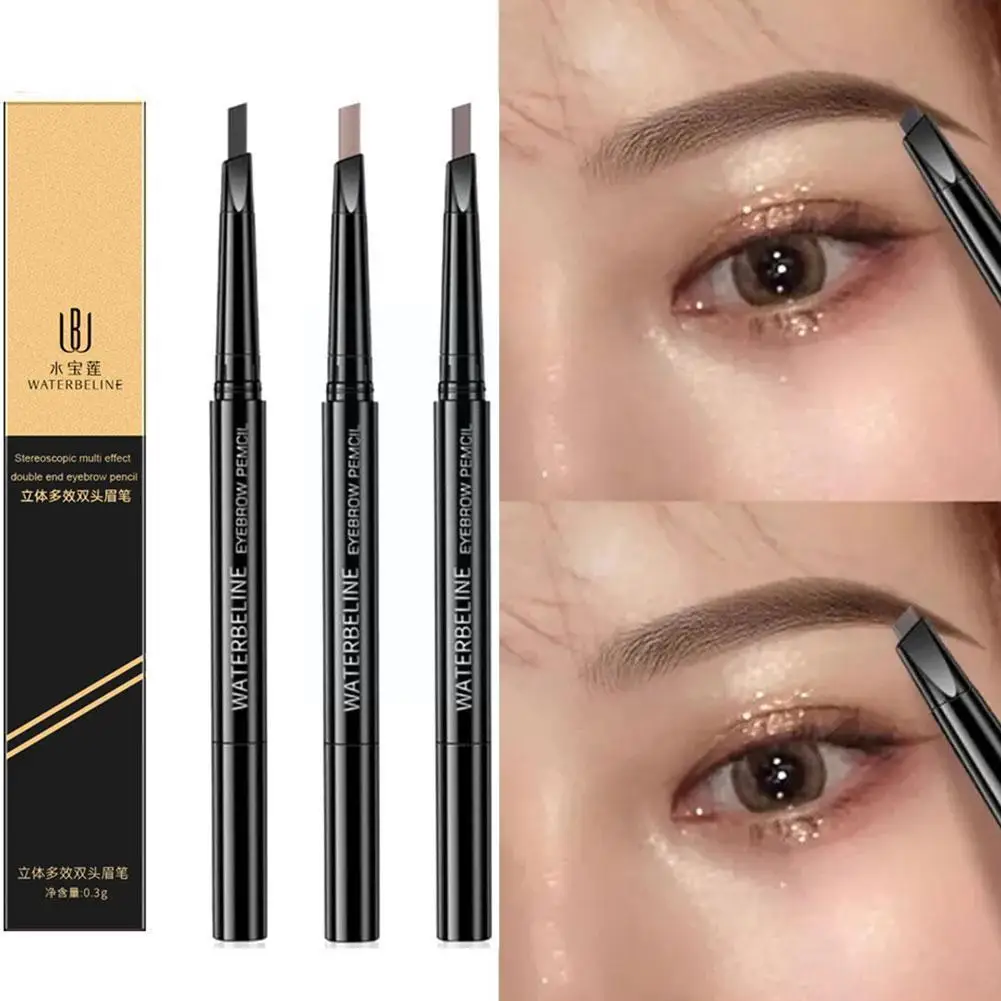 

Double Headed Brow Pen Three-dimensional Multi Effect Waterproof Sweat Brow Beauty Pen Tool Cosmetic Anti And E7A8
