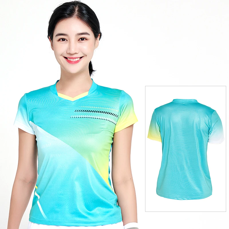 New Badminton Suit Men's and Women's Short sleeved Quick Drying Clothes Autumn Couple T-shirt Competition Traini