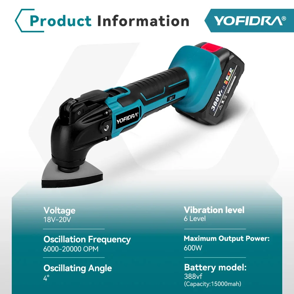 Electric Multi Tool Oscillating Multi Function Tool Electric Saw Trimmer Shovel Cutting woodworking Machine For Makita 18V Battery Pin