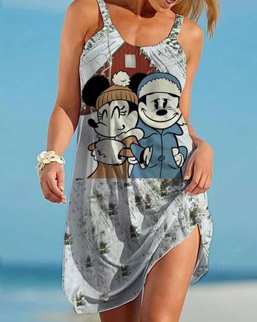 Disney-Robe d'été élégante pour femme, vêtements grande taille, robes de soirée, 7XL, 8XL, 9XL, 2024 8