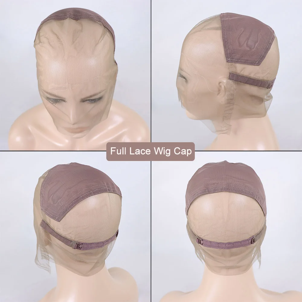 Lace Front Wig Cap For Making Wigs 13x4 13x6 Light Brown Full Lace Wig Cap Glueless Lace Net Cap Accessories 360 U Part Wig Cap - 6