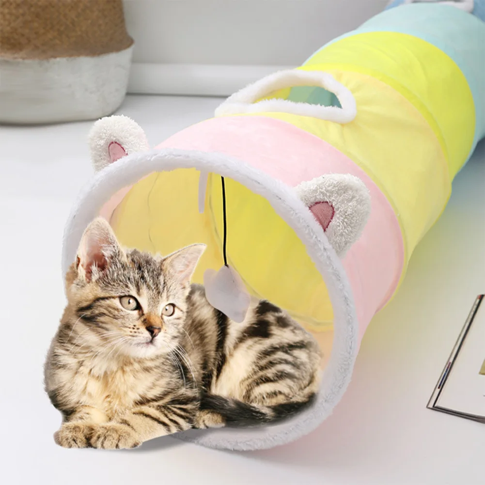 

Cat Tunnels Collapsible Small Animal Activity Tunnels Hideaway Accessories For Dwarf Rabbits Guinea Pigs Kitty