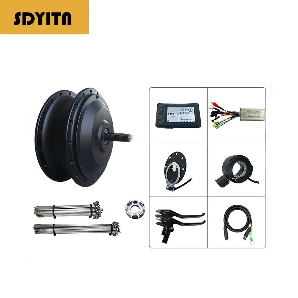 Electric Bicycle Lithium Battery Conversion Kit 36V250W Front Drive DIY No Spoke EN05 Instrument Configuration 26 Inch 27.5 Inch