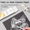 Marie's 3/6/12pcs White Charcoal Pencils Set,Sketch Highlight Pencils for Drawing,Sketching,Shading,Blending for Adults,Students 2