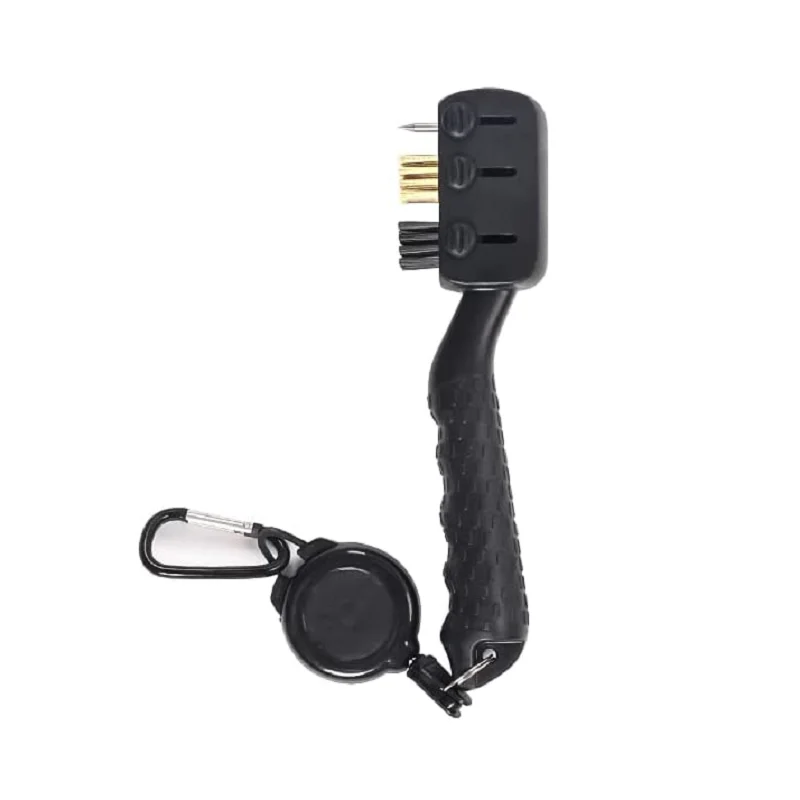 

Golf Club Brush and Club Groove Cleaner Golf Club Cleaner with Retractable Zip-line