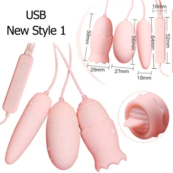 Masturbator Tongue Licking Vibrator USB Vibrating Egg G-spot Vagina Massage Clitoris Stimulator Sex Toys For Women Sex Products 6