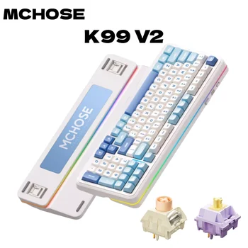 MCHOSE K99 V2 Wireless Gasket Mount Mechanical Keyboard Customized Gaming Office Keyboard RGB Tri-Mode 8000mAh Hot Swappable