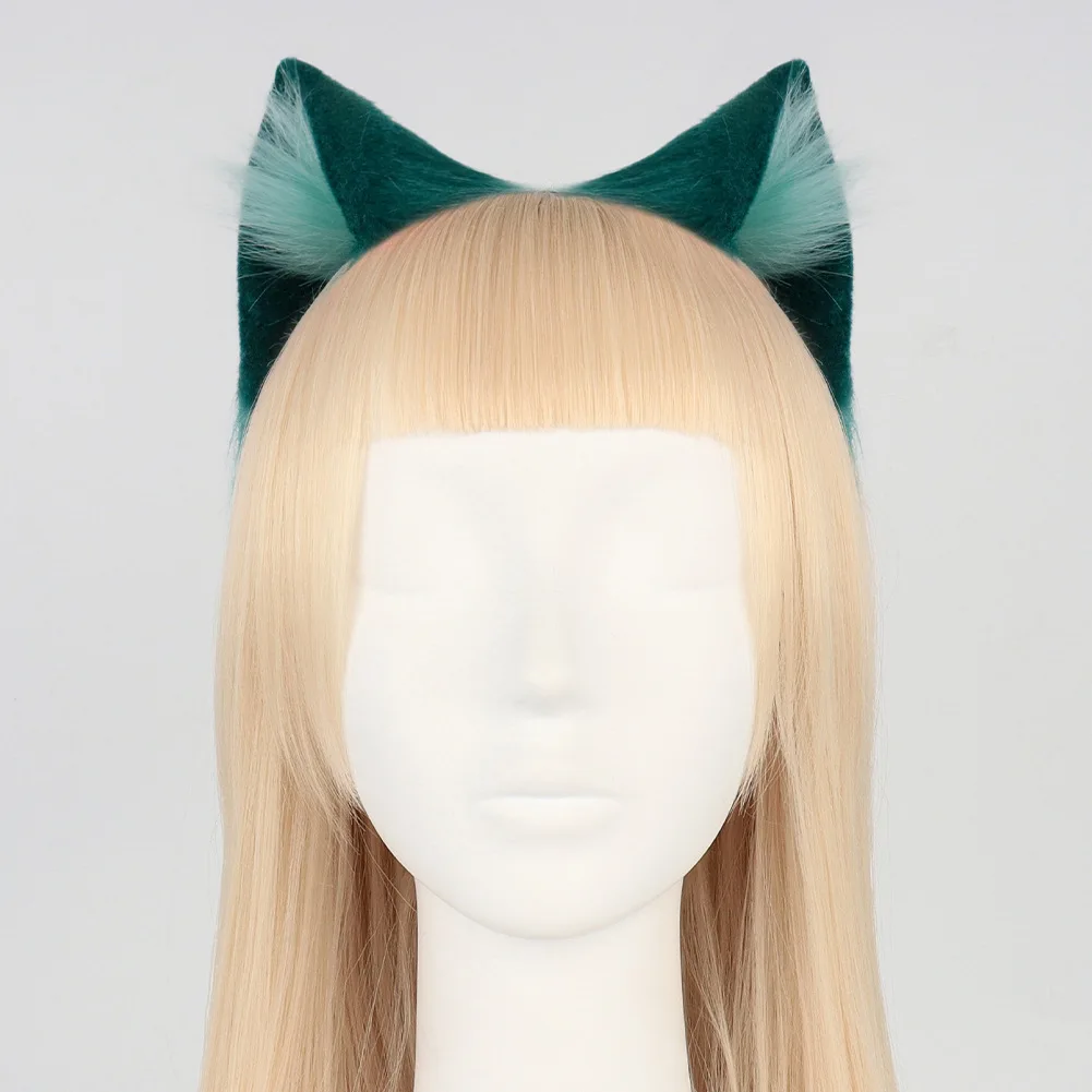 

Realistic Foxes Ear Hairband Woman Music Festivals Makeup Headband for Mardi Gras Carnivals Cosplay Hair Accessories