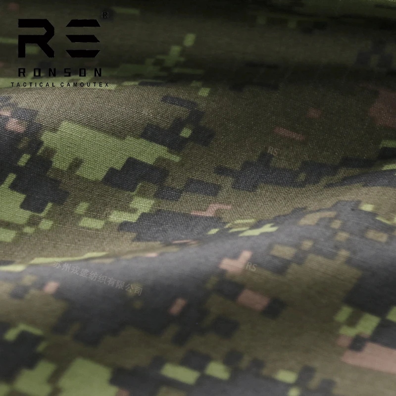 NYCO50/50 ribstop Canada CADPAT camo nylon cotton fabric camouflage printed tactical uniform fabric waterproof with IRR