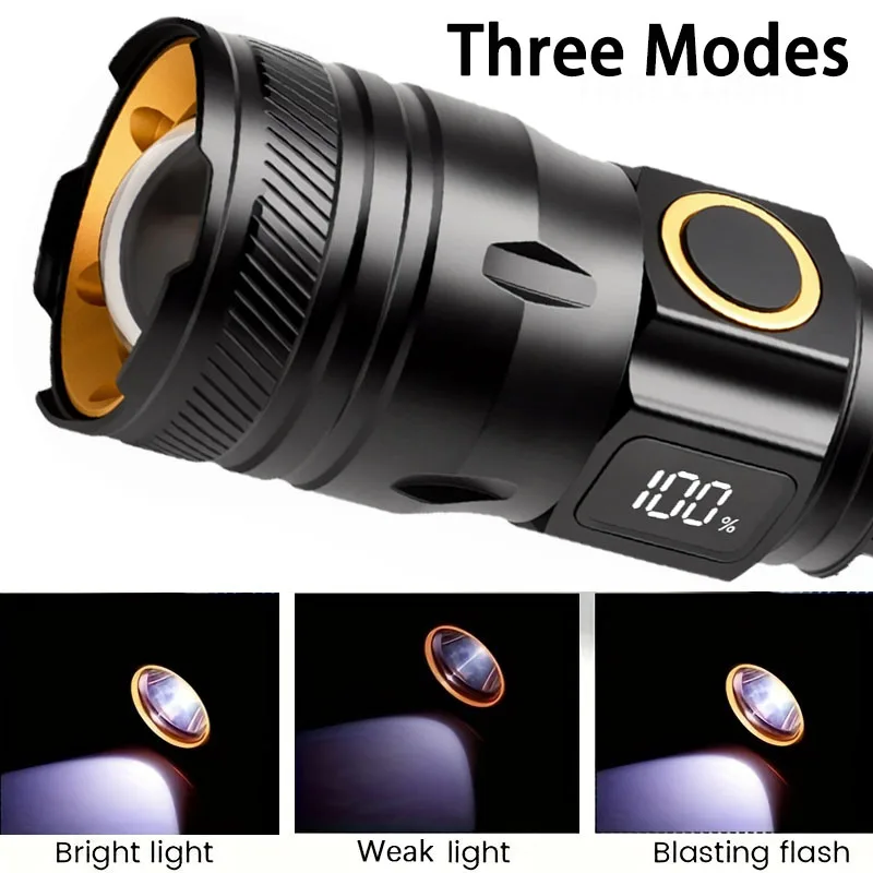 Ultra-Bright Rechargeable LED Flashlight - Tactical Camping, Hiking, and Emergency Torch