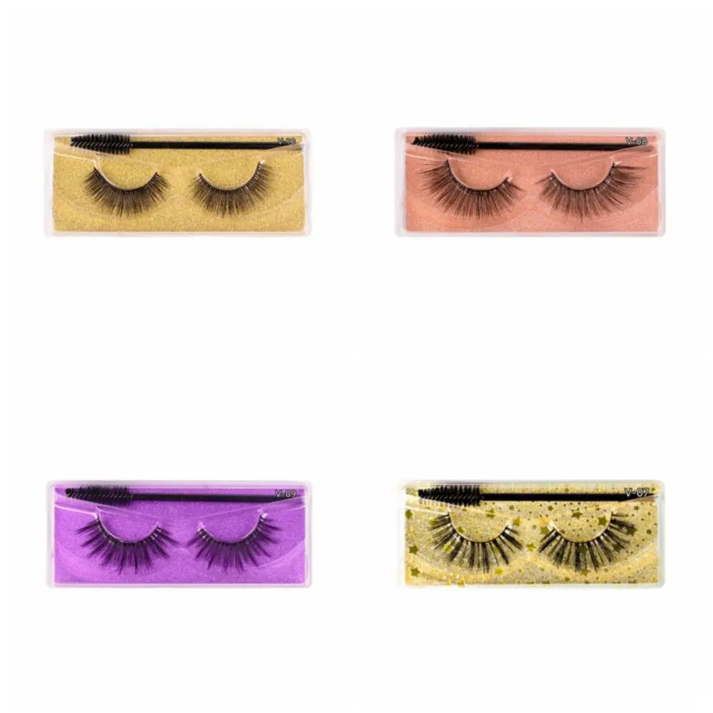 

Многослойные 3D накладные ресницы, натуральные тонкие длинные трехмерные ресницы для макияжа, толстые пушистые накладные ресницы кошачий глаз