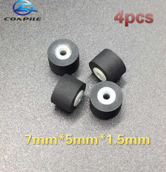 4 Pz 7Mm * 5Mm * 1.5 Rullo Di Presa Per Sony Walkman Wm-F550C Wm-506 Bf608 Wm-150 Cassetta Deck