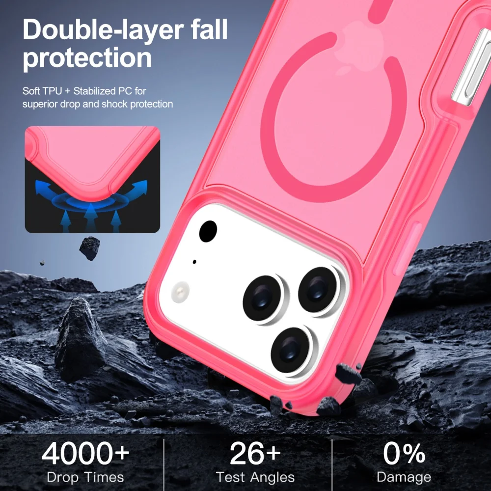 Heavy Duty Clear Magnetic Protective Case with Shockproof Bumper