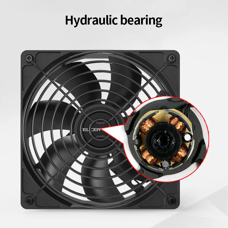 Teucer-high Velocidade Case Fan 12cm 3000rpm 12cm Chassis de Pinos Fonte de Alimentação Rolamento Hidráulico 12v 4pin Pwm Liquid Cooling Ventilator - Imagem 2