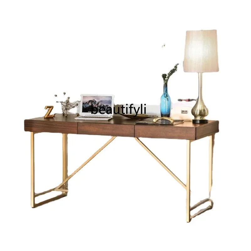 

Computer Desk Desktop Household Minimalist Modern Double Table Portable Desk Computer Writing Desk Small