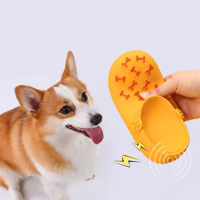Dog Squeaky Latex Slipper Toy, Chew-Resistant Puppy Self-Play Toy for Boredom Relief, Pet Dog Chewing Supplies 2