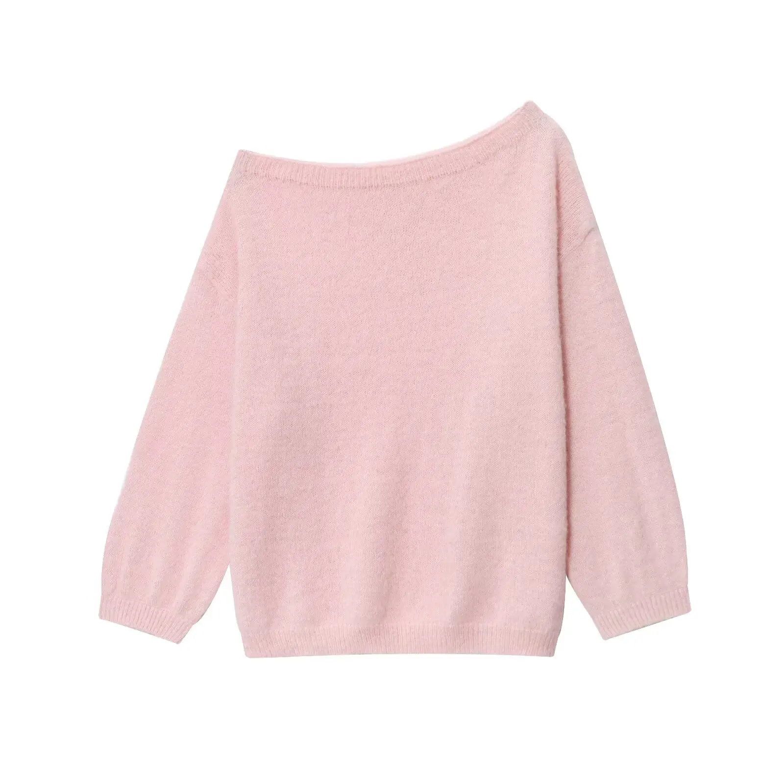 Women'S Pink French-Inspired Knit Cardigan Soft Gentle Daily Autumn Women'S Clothing Cozy Relaxed Vibe Winter Sweater Pullover