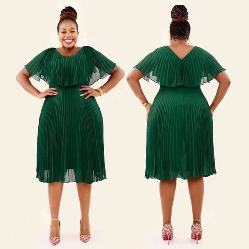 Brisa | cuello camisero manga corta vestido hasta la rodilla
